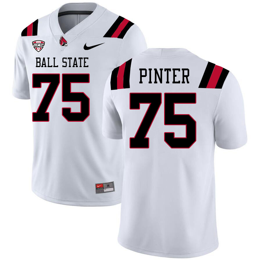 Danny Pinter Ball State Jersey,Ball State Cardinals #75 Danny Pinter Jersey Youth College-White